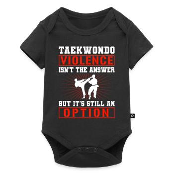 TKD Korean Martial Arts Tae Kwon - Baby Premium Kurzarmbody - Schwarz - Vorne