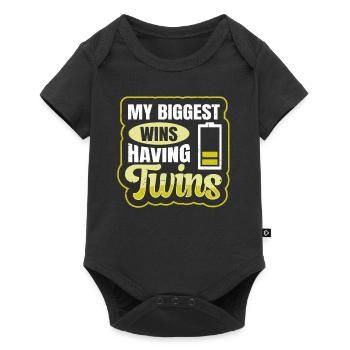Meine größten Erfolge - mit Zwillingen Zitat für - Baby Premium Kurzarmbody - Schwarz - Vorne