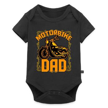 Motorbike Dad - Baby Premium short-sleeve bodysuit - black - Front