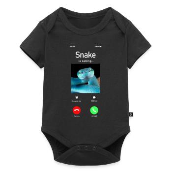 Snake Serpent Phone Display Snake - Baby Premium short-sleeve bodysuit - black - Front