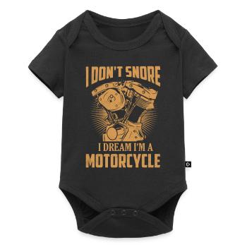 Je ne ronfle pas Je rêve je suis un motard moto Moto - Body à manches courtes Premium Bébé - noir - Devant
