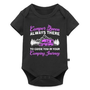 Camping camping en plein air Camping Camping - Body à manches courtes Premium Bébé - noir - Devant