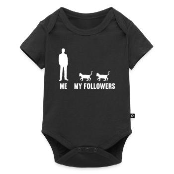 Ich und meine Follower Katze Mieze Kätzchen Katzen - Baby Premium Kurzarmbody - Schwarz - Vorne