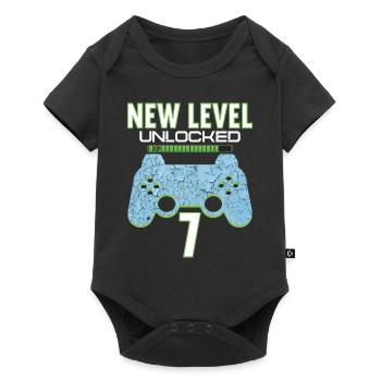 7 Years old 7 birthday outfit Gamer Gaming - Baby Premium short-sleeve bodysuit - black - Front