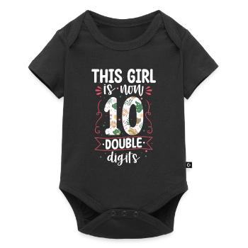 This Girl Is Now Two Digits 10 Years Old - Baby Premium short-sleeve bodysuit - black - Front