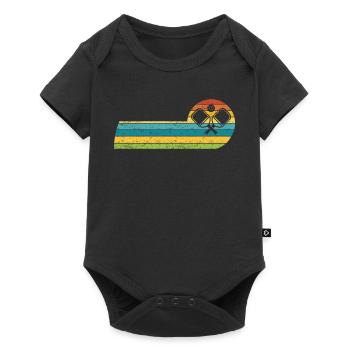 Pickleball Padel Racket Pickleball Balls - Baby Premium short-sleeve bodysuit - black - Front
