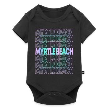 Retro Myrtle Beach, South Carolina - Baby Premium Kurzarmbody - Schwarz - Vorne