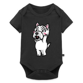 West Highland White Terrier Dog Westie - Baby Premium short-sleeve bodysuit - black - Front