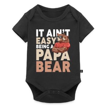 It Ain't Easy Being A Papa Bear - Baby Premium Kurzarmbody - Schwarz - Vorne