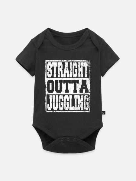 Jonglieren Spruch lustig - Baby Premium Kurzarmbody - Schwarz