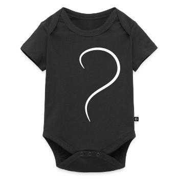 White Half Heart Design - Baby Premium short-sleeve bodysuit - black - Front