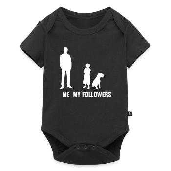 Ich meine Follower Hund und Tochter Hunde - Baby Premium Kurzarmbody - Schwarz - Vorne