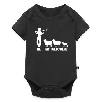 Me and my followers Farmer Sheep Sheep - Baby Premium short-sleeve bodysuit - black - Front