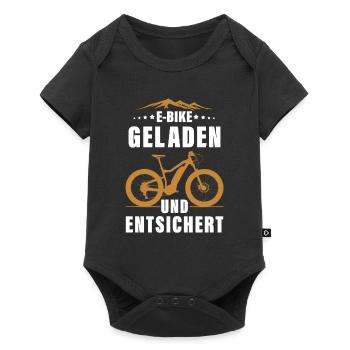E MTB Geladen Und Entsichert E-Bike - Baby Premium Kurzarmbody - Schwarz - Vorne