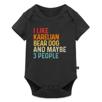 I Like Karelian Bear Dog And Maybe 3 People Dog - Baby Premium short-sleeve bodysuit - black - Front