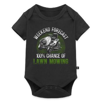 Lawn Mower Mowing Dad Father - Baby Premium short-sleeve bodysuit - black - Front