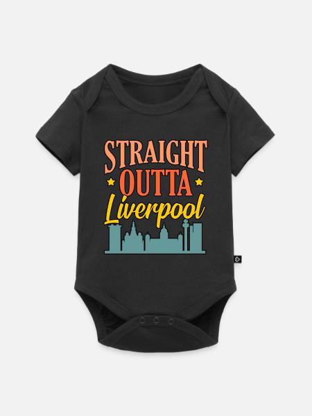 Liverpool Stadtbild Geschenk - Baby Premium Kurzarmbody - Schwarz