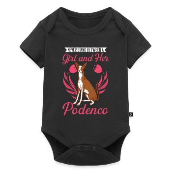 Podenco Girl Lévrier espagnol Ibizan Hound - Body à manches courtes Premium Bébé - noir - Devant