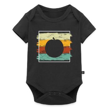 Apricot Fruit Lover Retro Veggie Diet Idée cadeau - Body à manches courtes Premium Bébé - noir - Devant