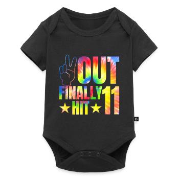Finally hit 11 year old celebrant 11. - Baby Premium short-sleeve bodysuit - black - Front
