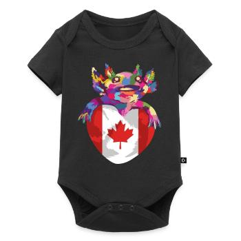 Drapeau du Canada Feuille d’érable Drapeau canadien Canada - Body à manches courtes Premium Bébé - noir - Devant