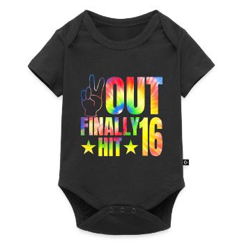 Finally hit 16-year-old celebrant 16. - Baby Premium short-sleeve bodysuit - black - Front