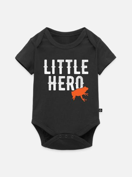 Kleiner Held - Süßer Tierfrosch - Baby Premium Kurzarmbody - Schwarz