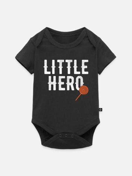 Kleiner Held - Süßes Essen Lollipop - Baby Premium Kurzarmbody - Schwarz