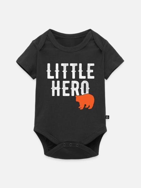 Kleiner Held - Niedlicher Tierpanda - Baby Premium Kurzarmbody - Schwarz