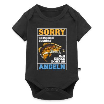 Habe nicht zugehört denke an Angeln Angeln Fische - Baby Premium Kurzarmbody - Schwarz - Vorne