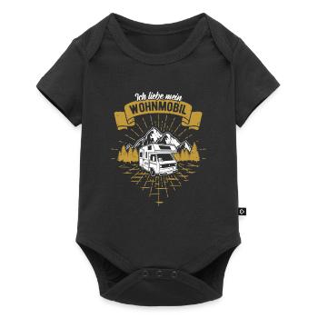 Wohnmobil Liebe Fan - Baby Premium Kurzarmbody - Schwarz - Vorne