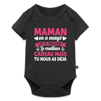 Maman Anniversaire Cadeau Fête Des Mères Noël Mama - Body à manches courtes Premium Bébé - noir - Devant