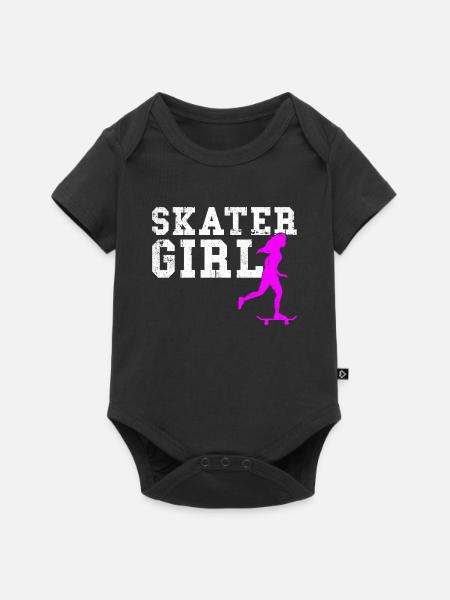 skater girl - Baby Premium Kurzarmbody - Schwarz
