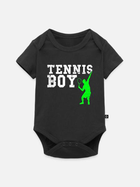 Tennis boy - Baby Premium Kurzarmbody - Schwarz