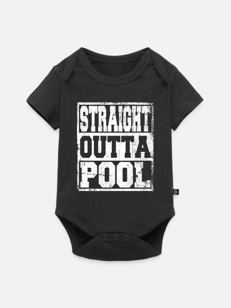 Pool Spruch lustig - Baby Premium Kurzarmbody - Schwarz