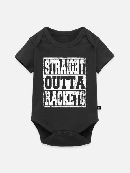 Rackets Spruch lustig - Baby Premium Kurzarmbody - Schwarz