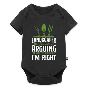 Landscaper Landscaping Landscape - Baby Premium Kurzarmbody - Schwarz - Vorne