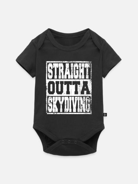 Skydiving Spruch lustig - Baby Premium Kurzarmbody - Schwarz