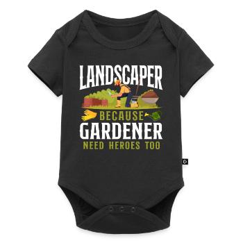 Landscaper Landscaping Landscape - Baby Premium short-sleeve bodysuit - black - Front