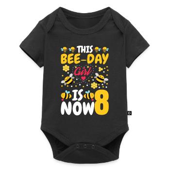 Cette fille du jour de l’abeille a maintenant 8,8 ans. - Body à manches courtes Premium Bébé - noir - Devant
