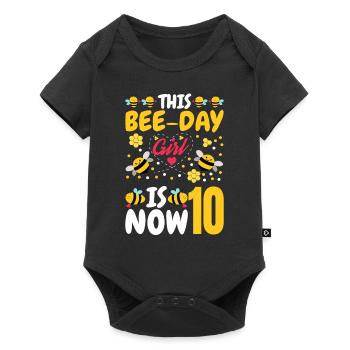 This Bee Day Girl Is Now 10th 10th - Baby Premium short-sleeve bodysuit - black - Front