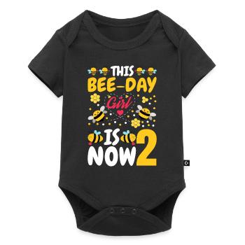 Cette fille du jour de l’abeille a maintenant 2 ans. - Body à manches courtes Premium Bébé - noir - Devant