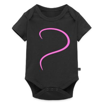 Conception rose demi-cœur - Body à manches courtes Premium Bébé - noir - Devant