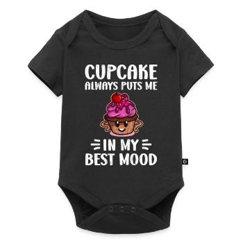 Cupcake Always Puts Me In Mood - Baby Premium short-sleeve bodysuit - black - Front
