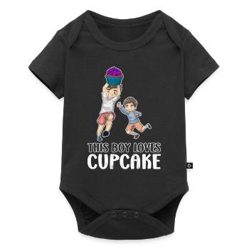 Ce garçon aime le cupcake - Body à manches courtes Premium Bébé - noir - Devant