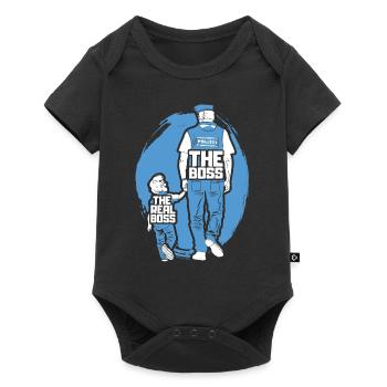 Police Papa Son Partner Look - Baby Premium short-sleeve bodysuit - black - Front