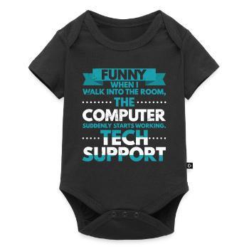 When I Enter The Room Computer Works - Baby Premium short-sleeve bodysuit - black - Front