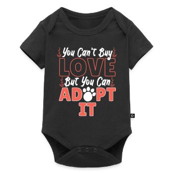 You Can't Buy Love But You Can Adopt It - Baby Premium short-sleeve bodysuit - black - Front