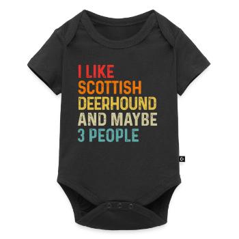 I Like Scottish Deerhound And Maybe 3 People Dog - Baby Premium short-sleeve bodysuit - black - Front