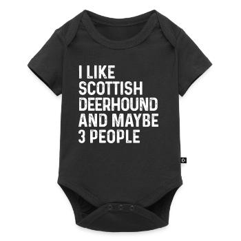I Like Scottish Deerhound And Maybe 3 People Dog - Baby Premium short-sleeve bodysuit - black - Front